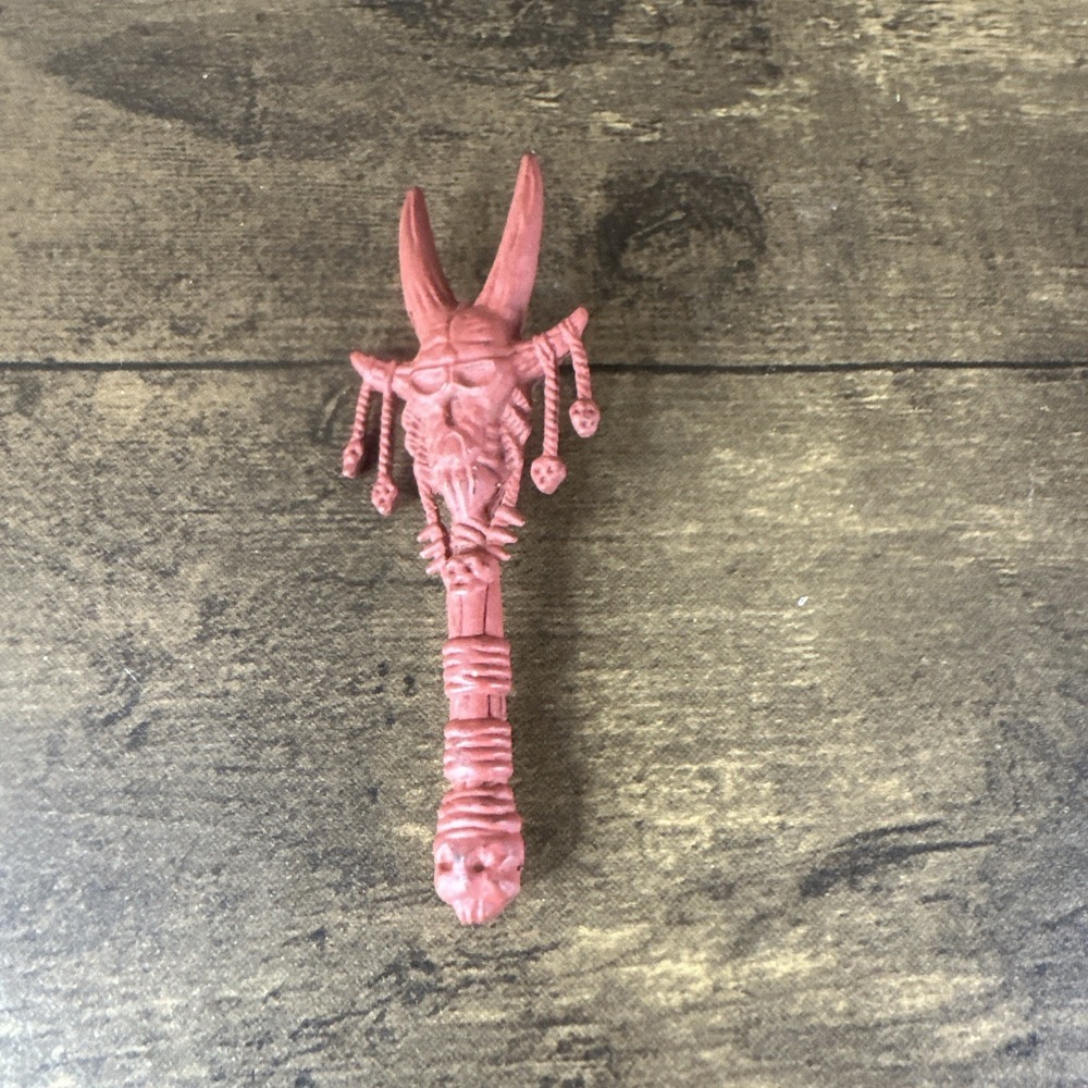 Vtg Playmates Primal Rage Chaos red skull STAFF figure weapon accessory - Picture 1 of 7